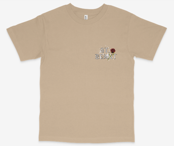 St. Beaut Splatter Rose Tee-SAND