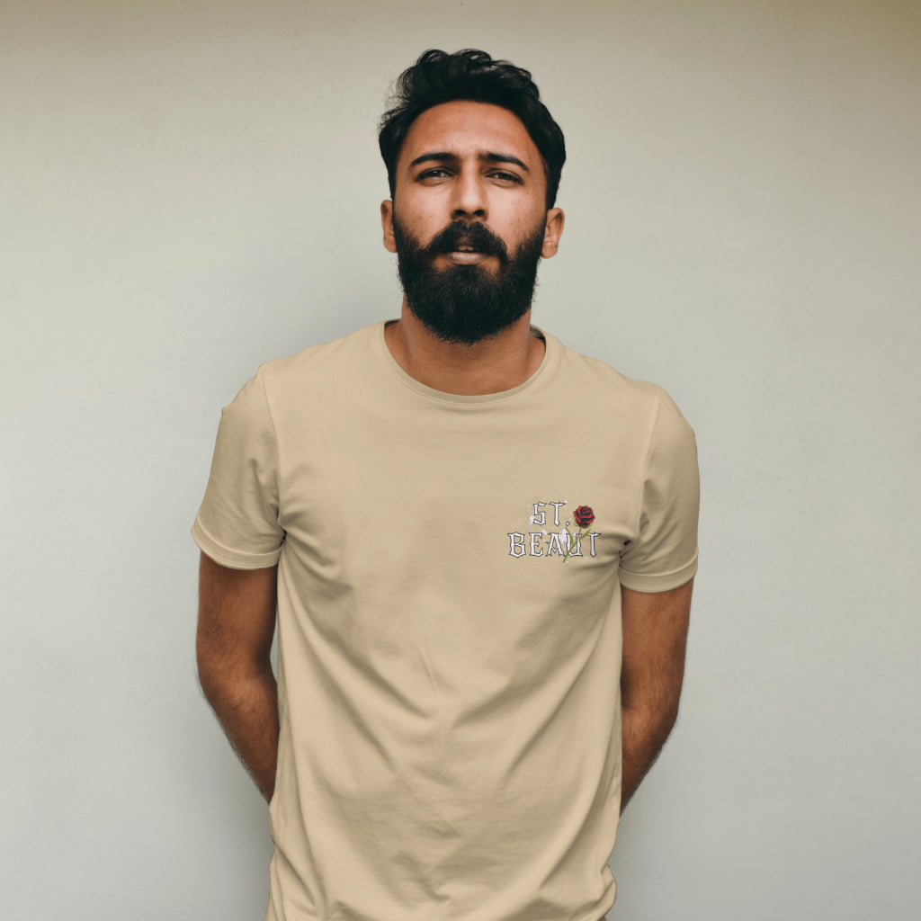St. Beaut Splatter Rose Tee-SAND