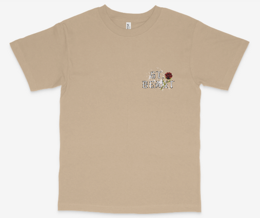 St. Beaut Splatter Rose Tee-SAND